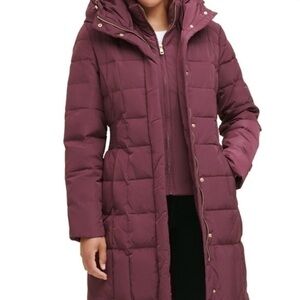 Cole Haan Women's Puffer Coat - Deep Burgundy